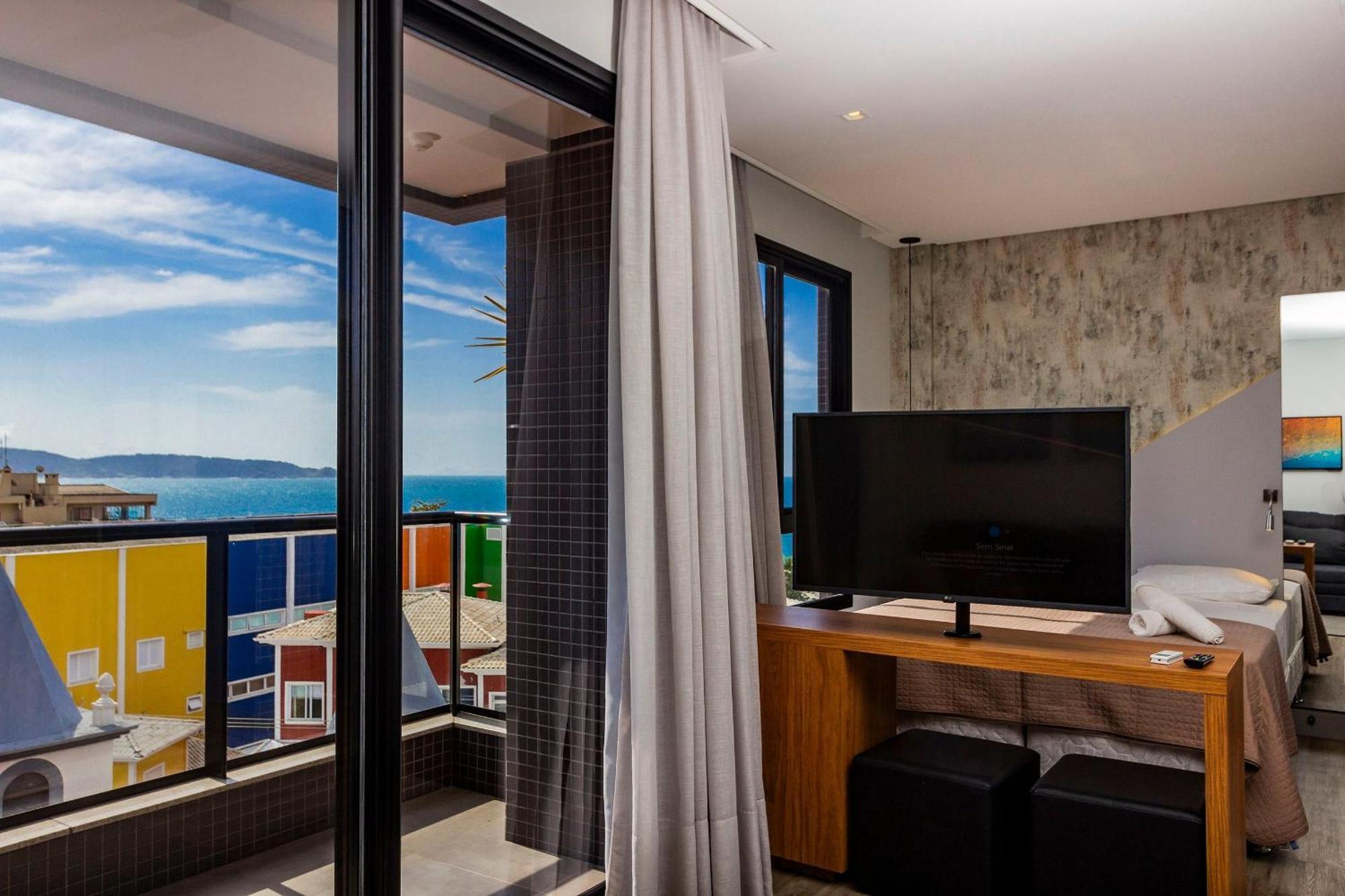 Aion Suites 303 - Lindo Apartamento Com Vista Para O Mar, A 60M Da Praia De Bombinhas, Com Piscina E Academia No Rooftop. Luaran gambar