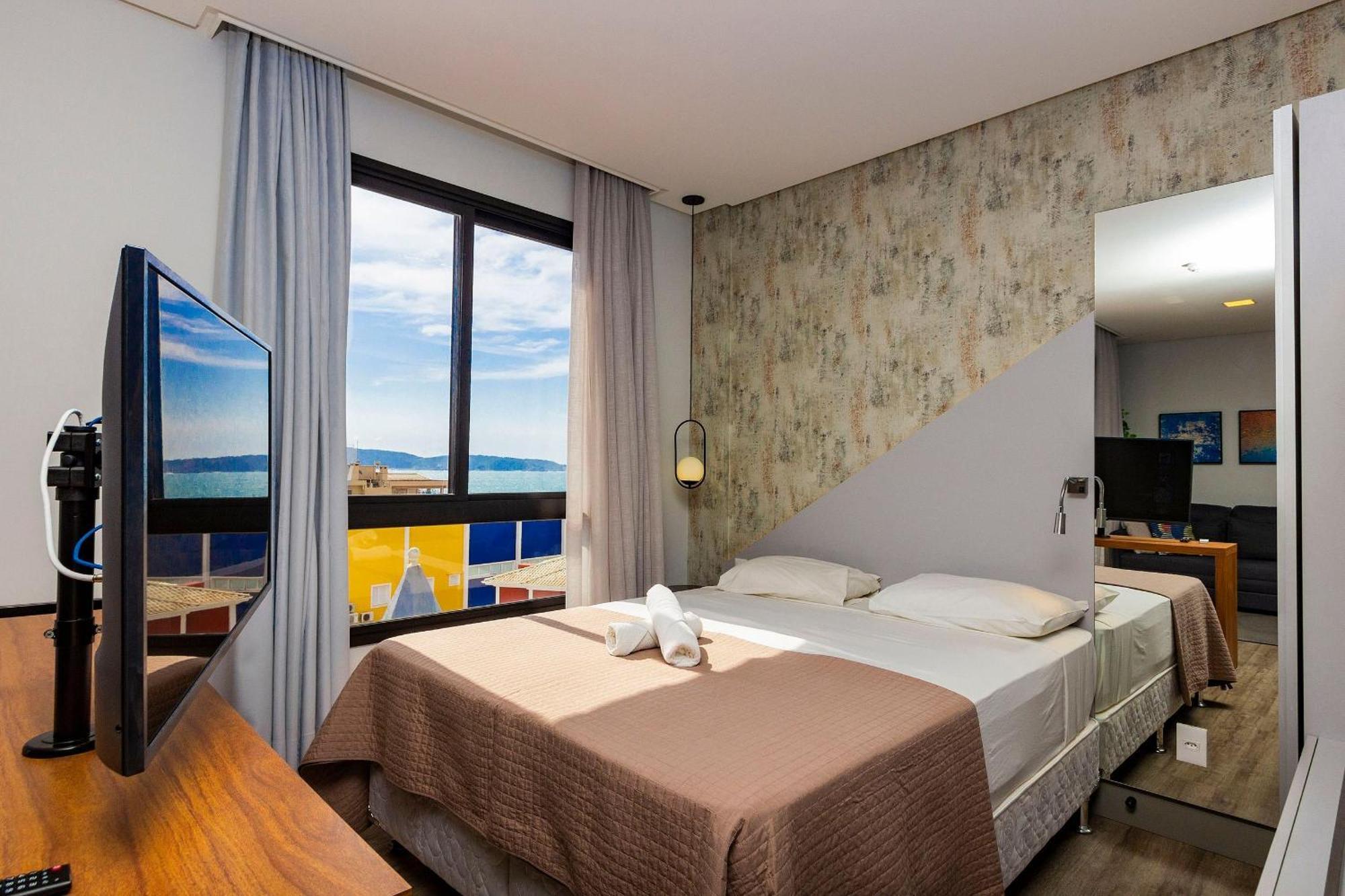 Aion Suites 303 - Lindo Apartamento Com Vista Para O Mar, A 60M Da Praia De Bombinhas, Com Piscina E Academia No Rooftop. Luaran gambar